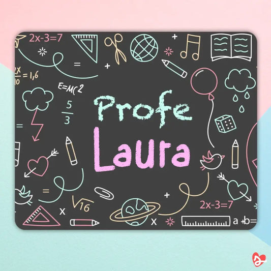 Alfombrilla personalizable, modelo pizarra y profe