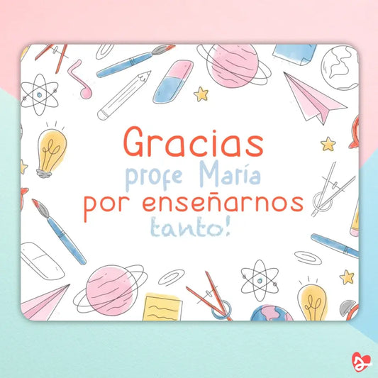 Alfombrilla personalizable, modelo gracias profe