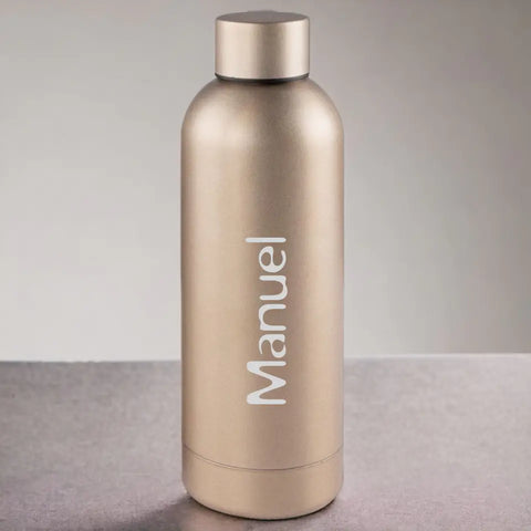 Botella térmica personalizada, 500ml, color dorado
