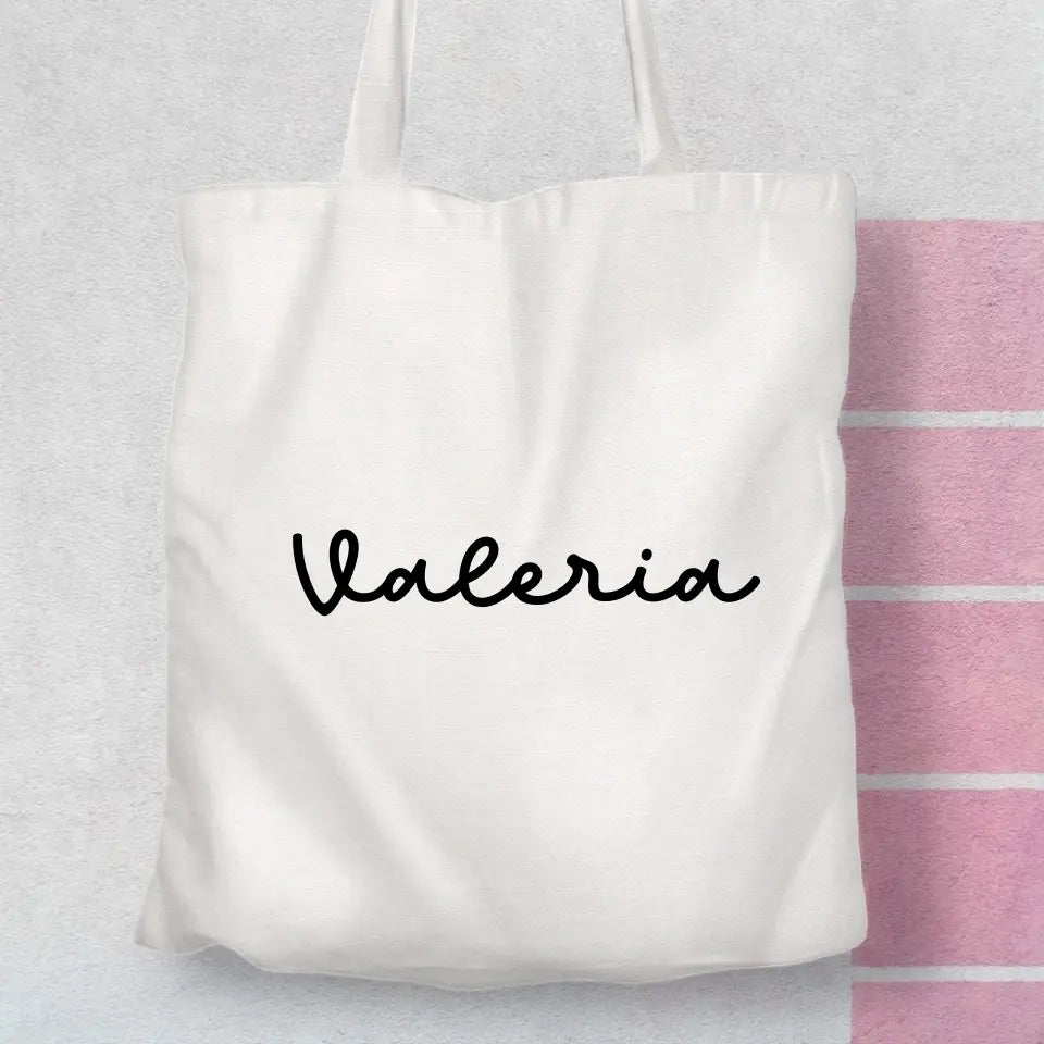 Bolsa personalizada con texto