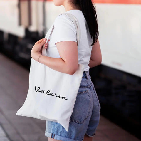 Bolsa personalizada con texto