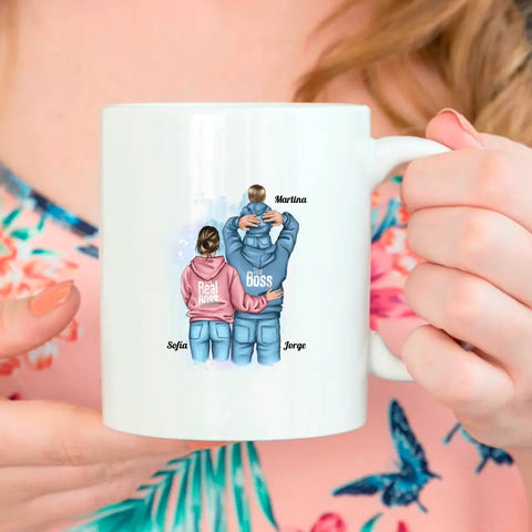 Taza personalizada padres e hijo