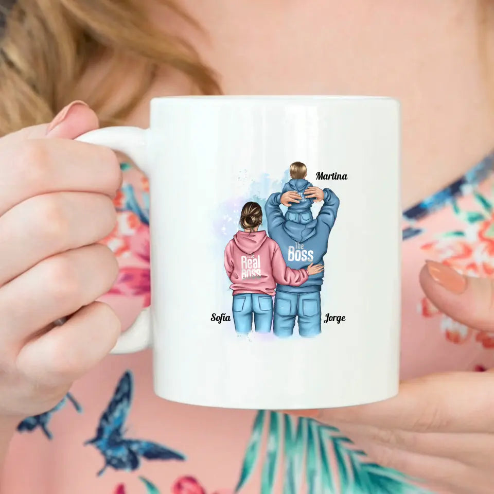 Taza personalizada padres e hijo