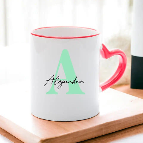 Taza personalizada con inicial