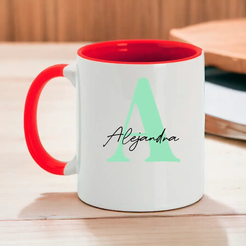 Taza personalizada con inicial