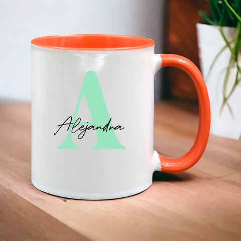 Taza personalizada con inicial