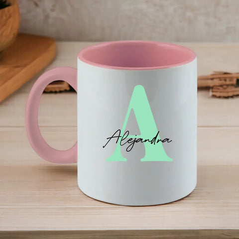 Taza personalizada con inicial