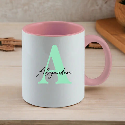 Taza personalizada con inicial