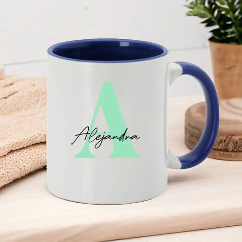 Taza personalizada con inicial