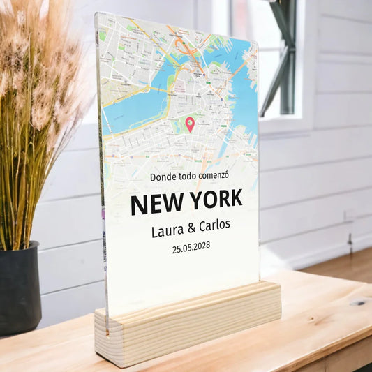 Placa mapa personalizado