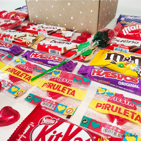 Choco Love XL, llena de una deliciosa selección de chocolates. Personalizada.